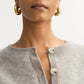 Cardigan Brushed Short Sleeve in Greige