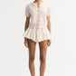 Cardigan Brushed Short Sleeve in Powder