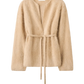 Cardigan Brushed in Camel