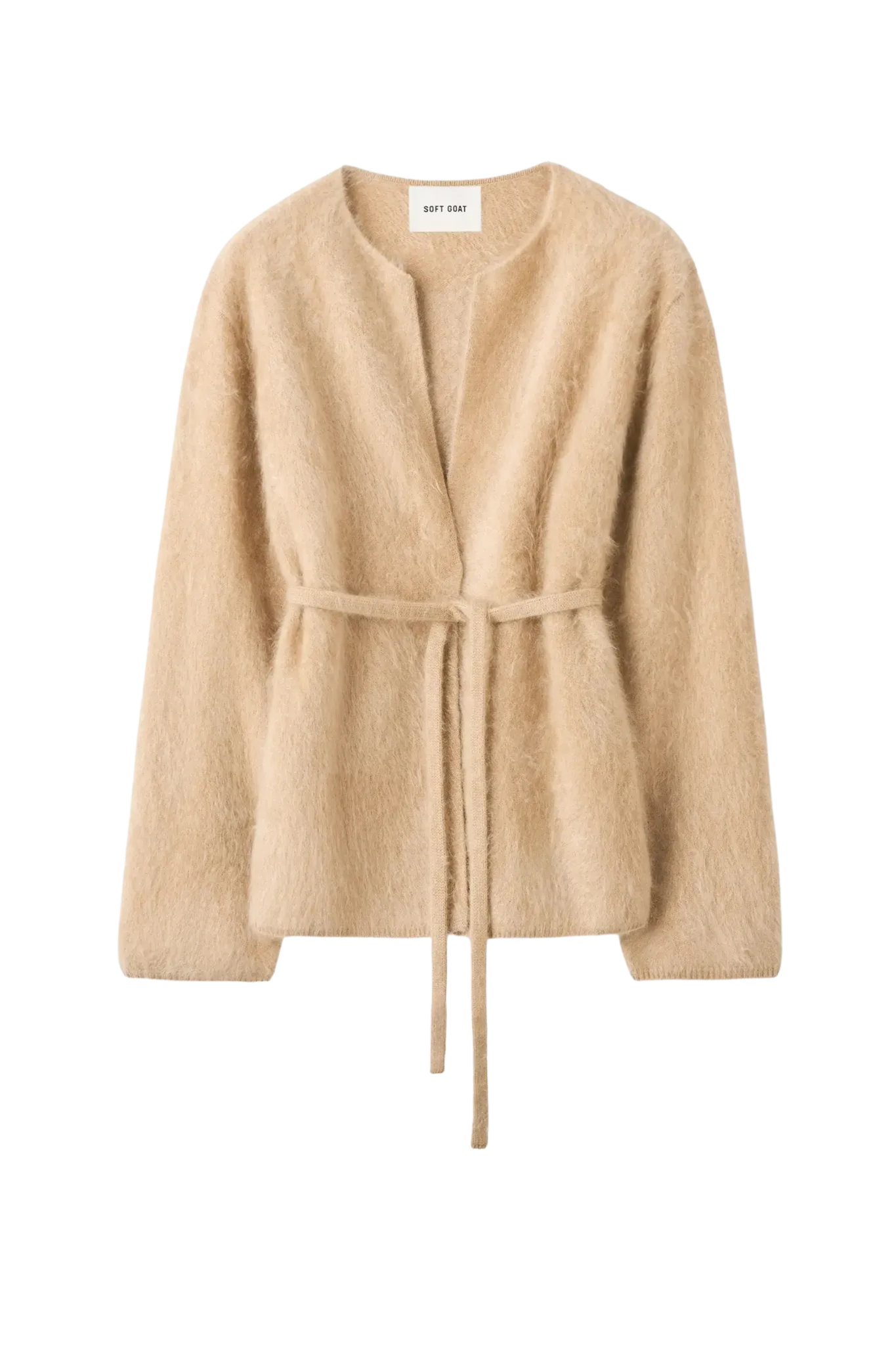 Cardigan Brushed in Camel