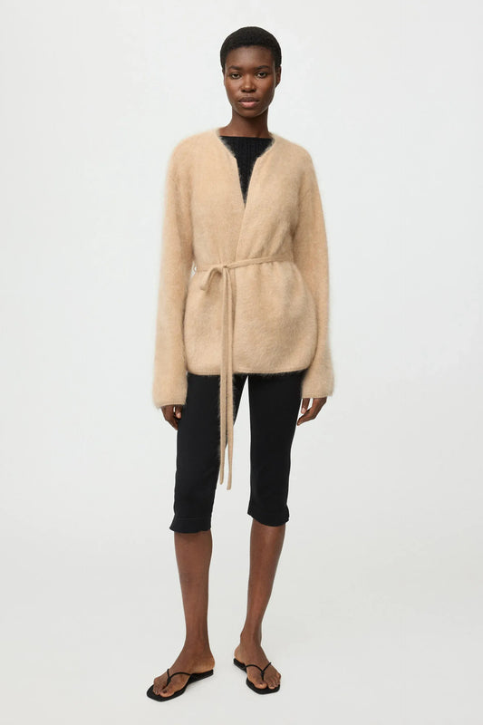 Cardigan Brushed in Camel