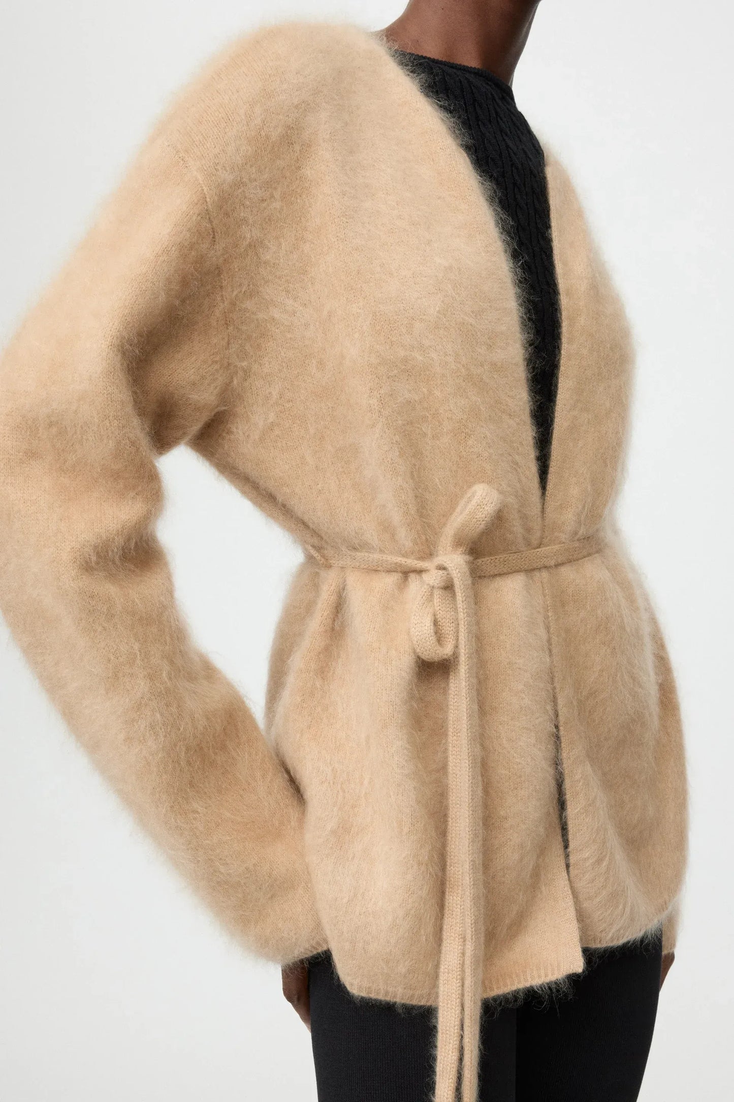 Cardigan Brushed in Camel