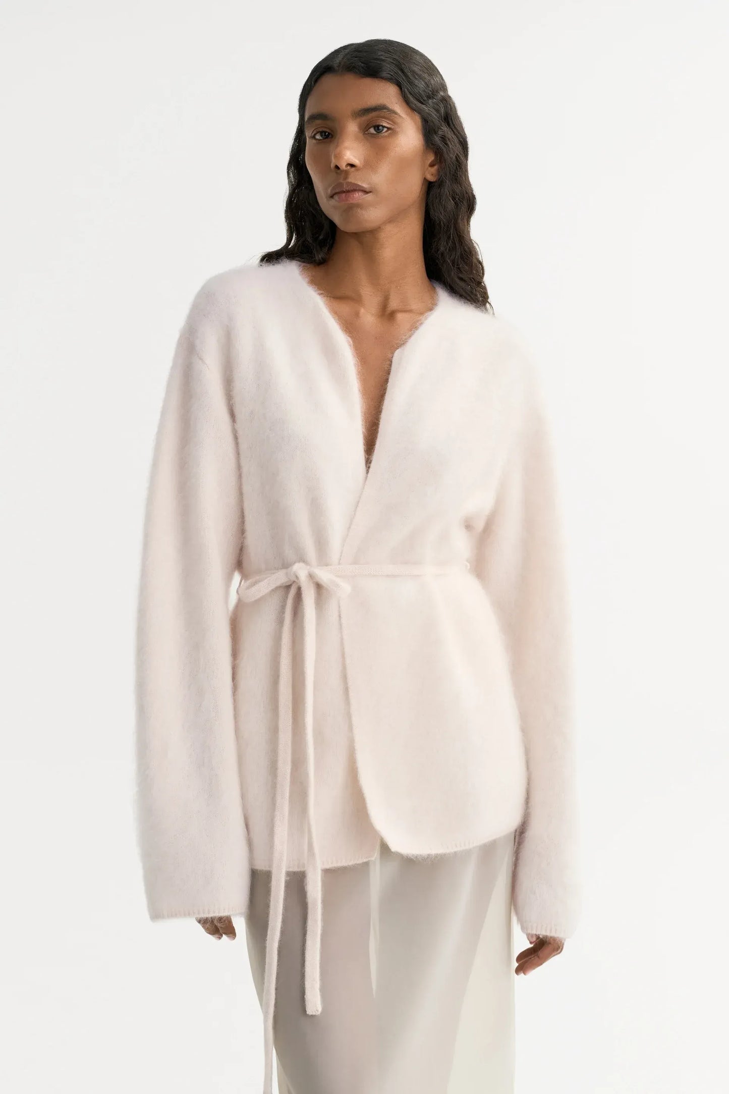 Cardigan Brushed in Powder