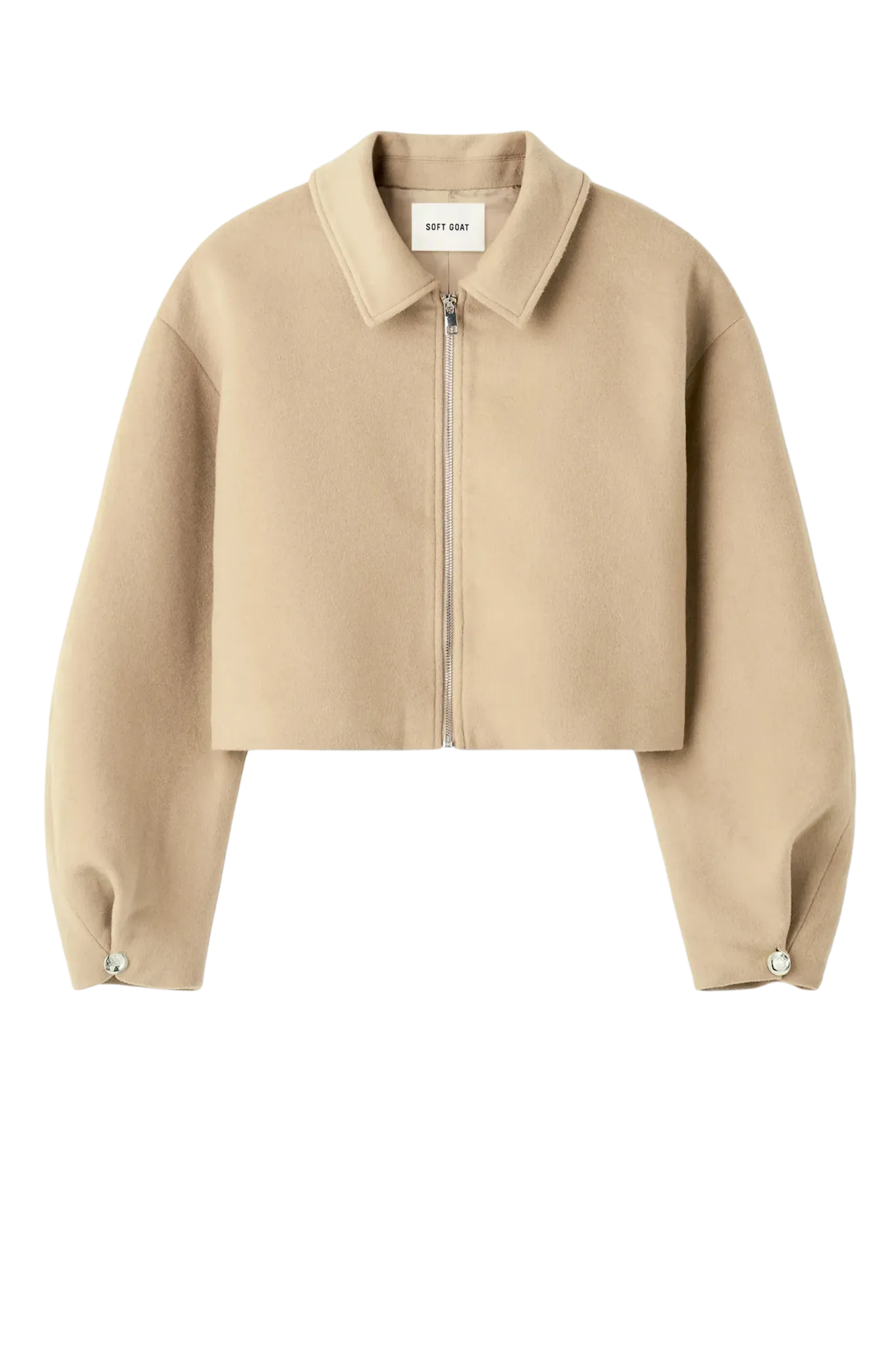 Jacke Zip in Camel