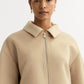 Jacke Zip in Camel