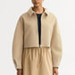 Jacke Zip in Camel