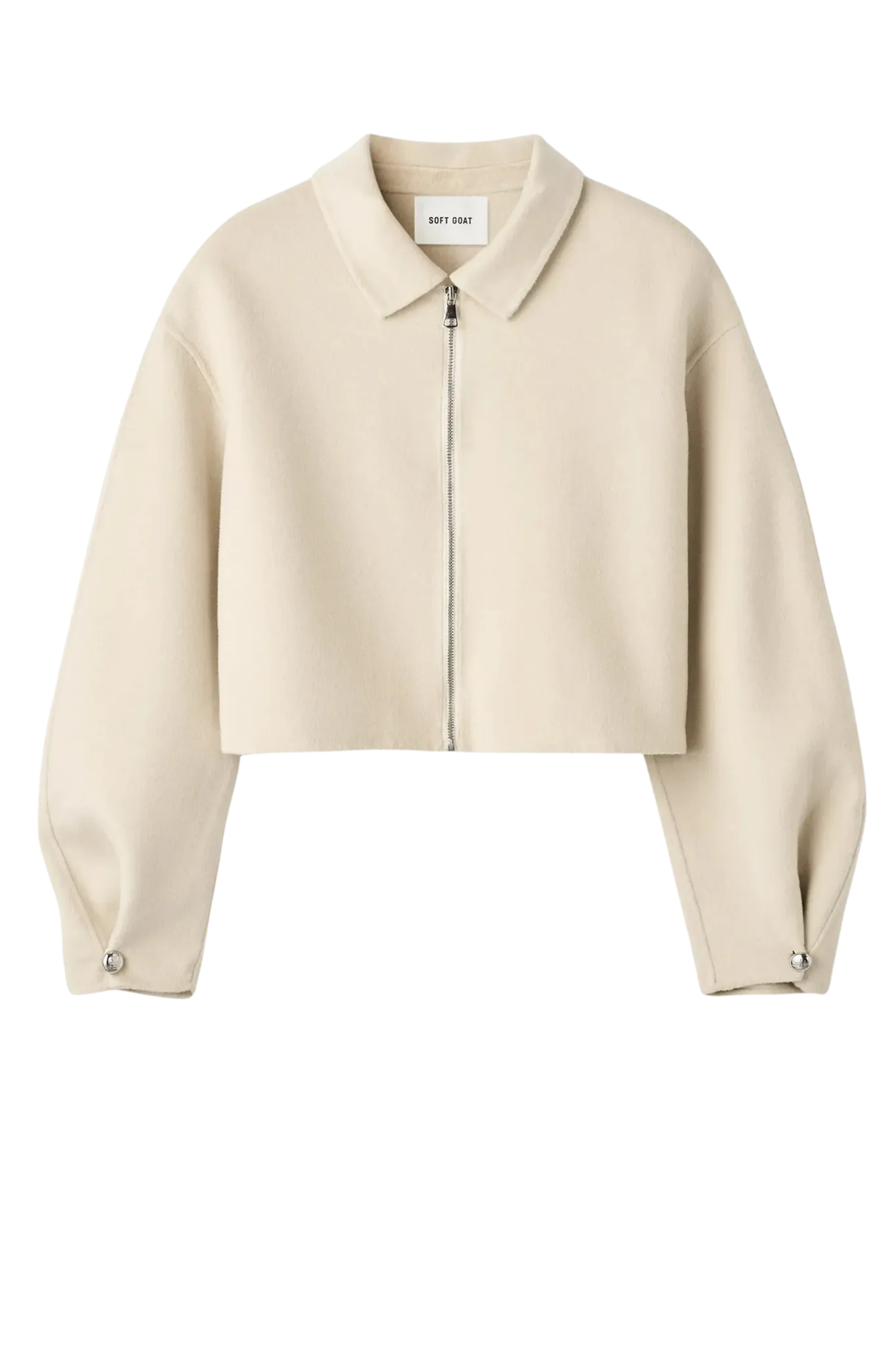 Jacke Zip in Cream