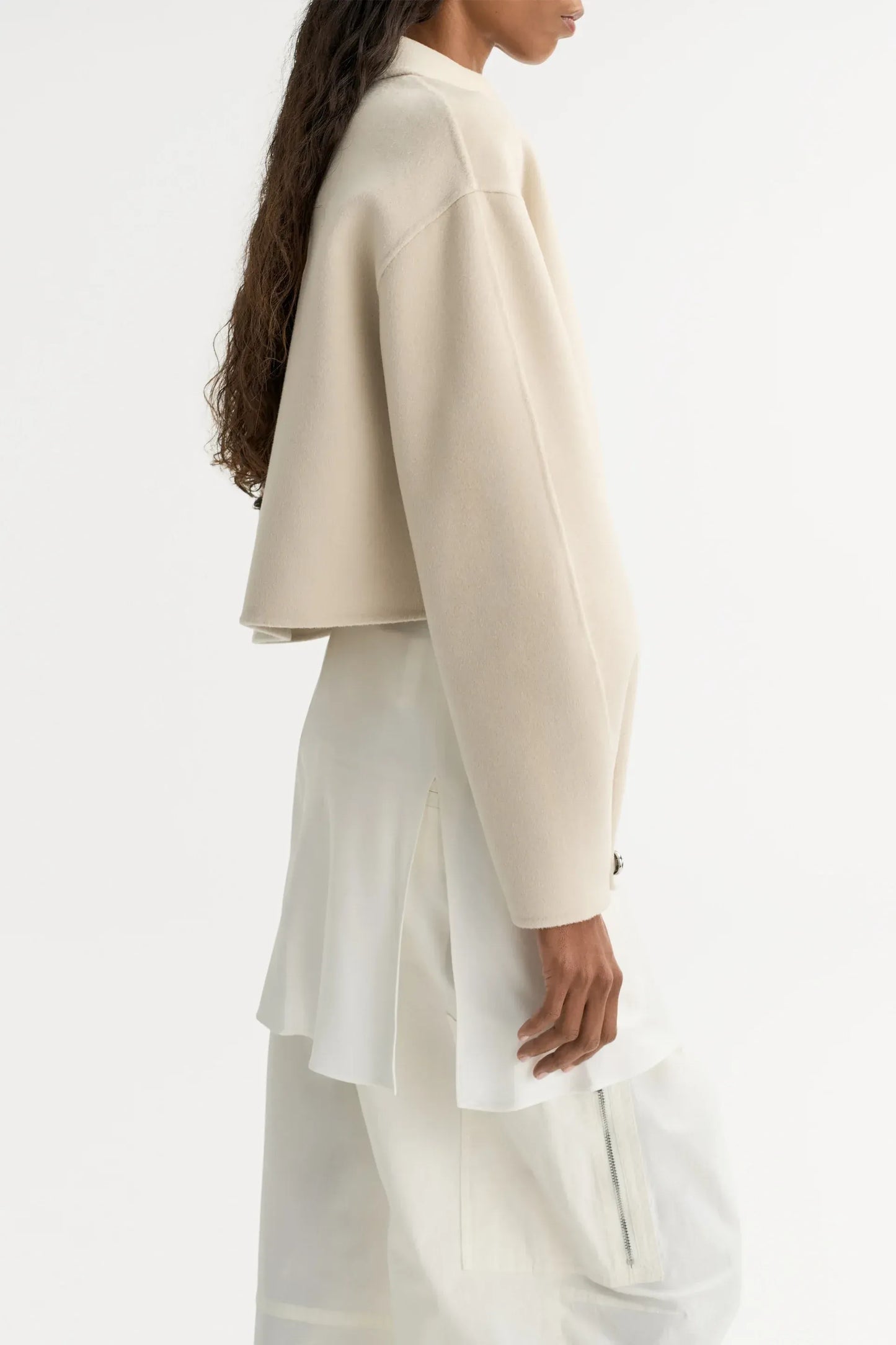 Jacke Zip in Cream