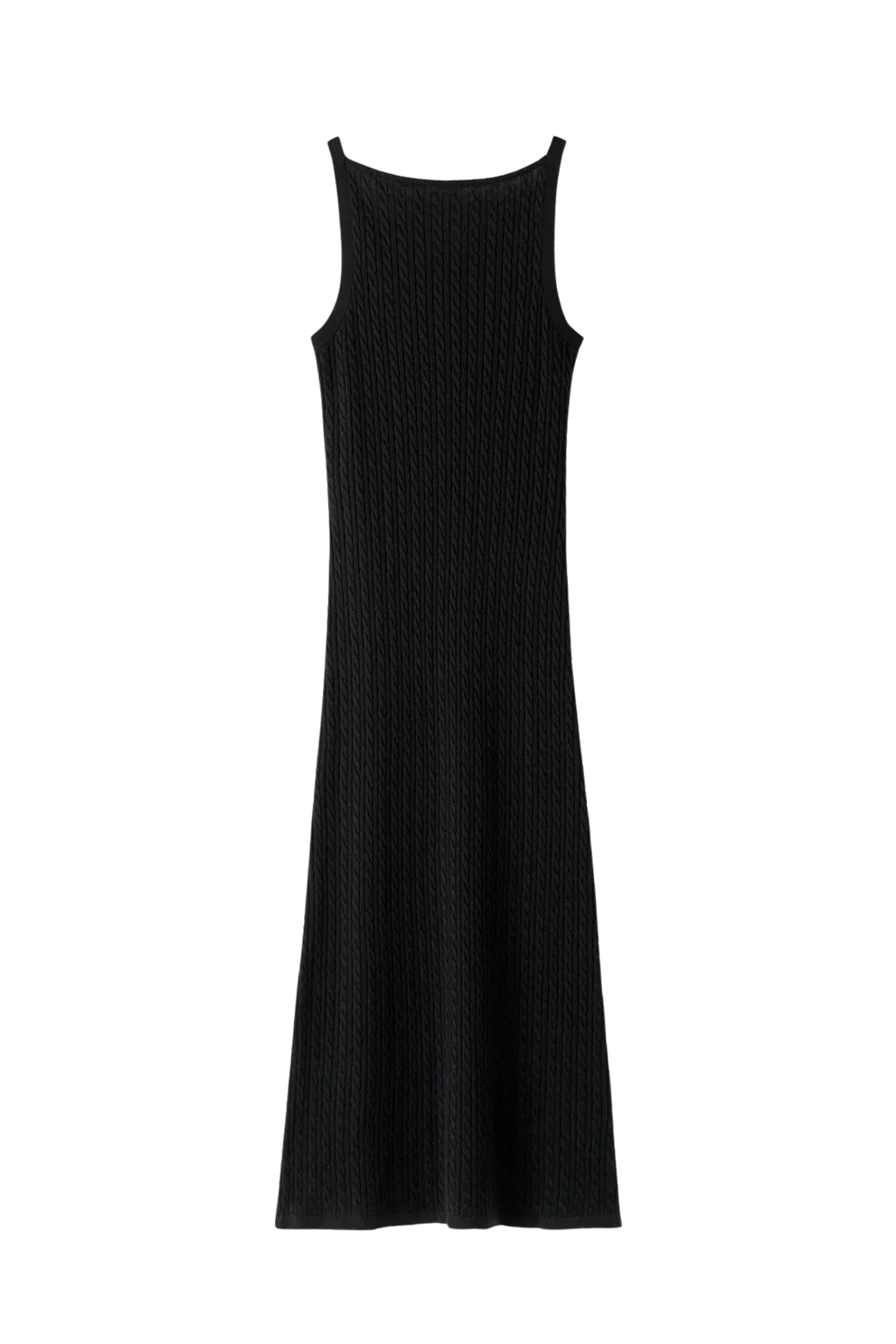 Kleid Fine Knit Cable Knit in Black