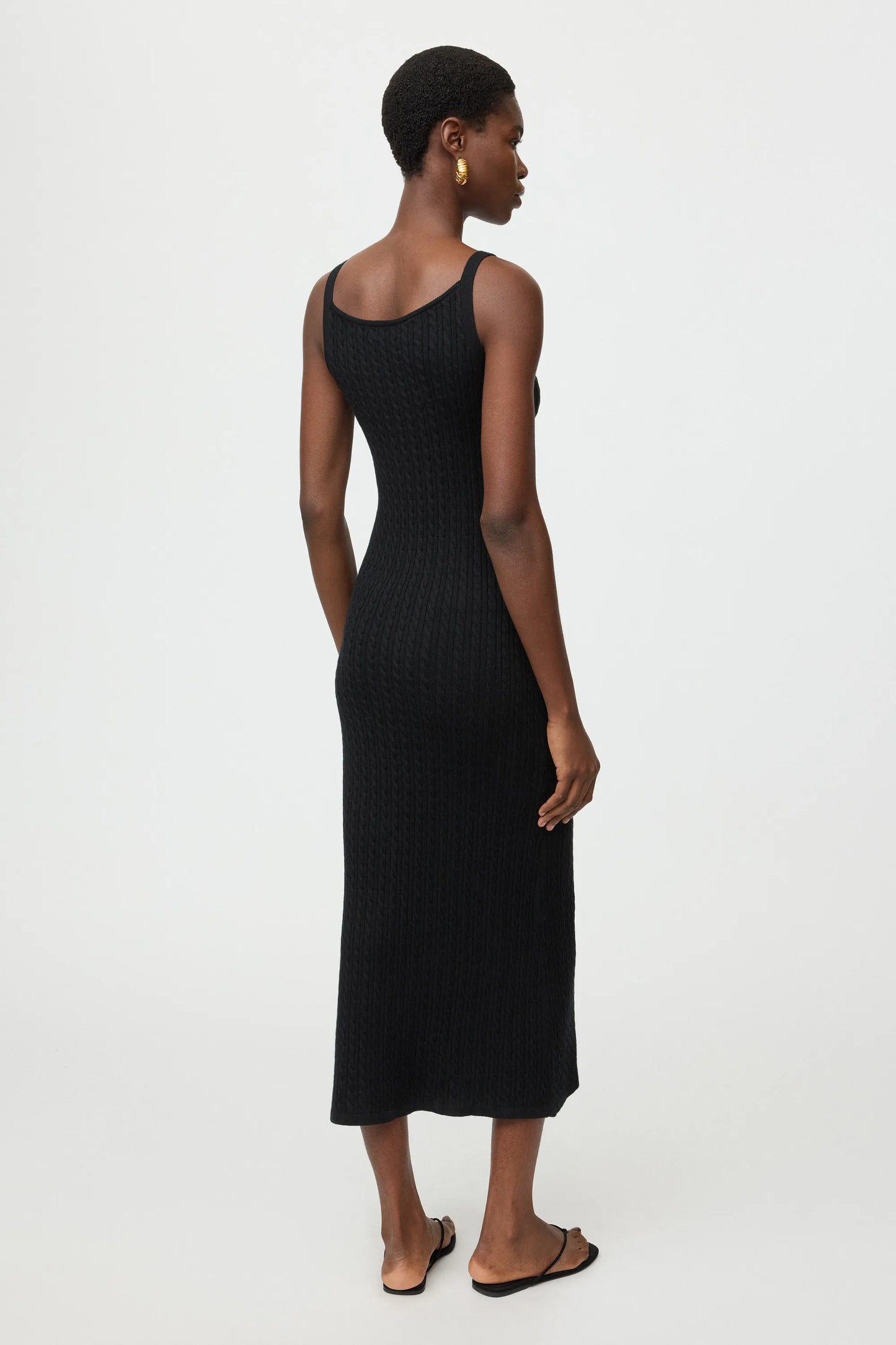 Kleid Fine Knit Cable Knit in Black