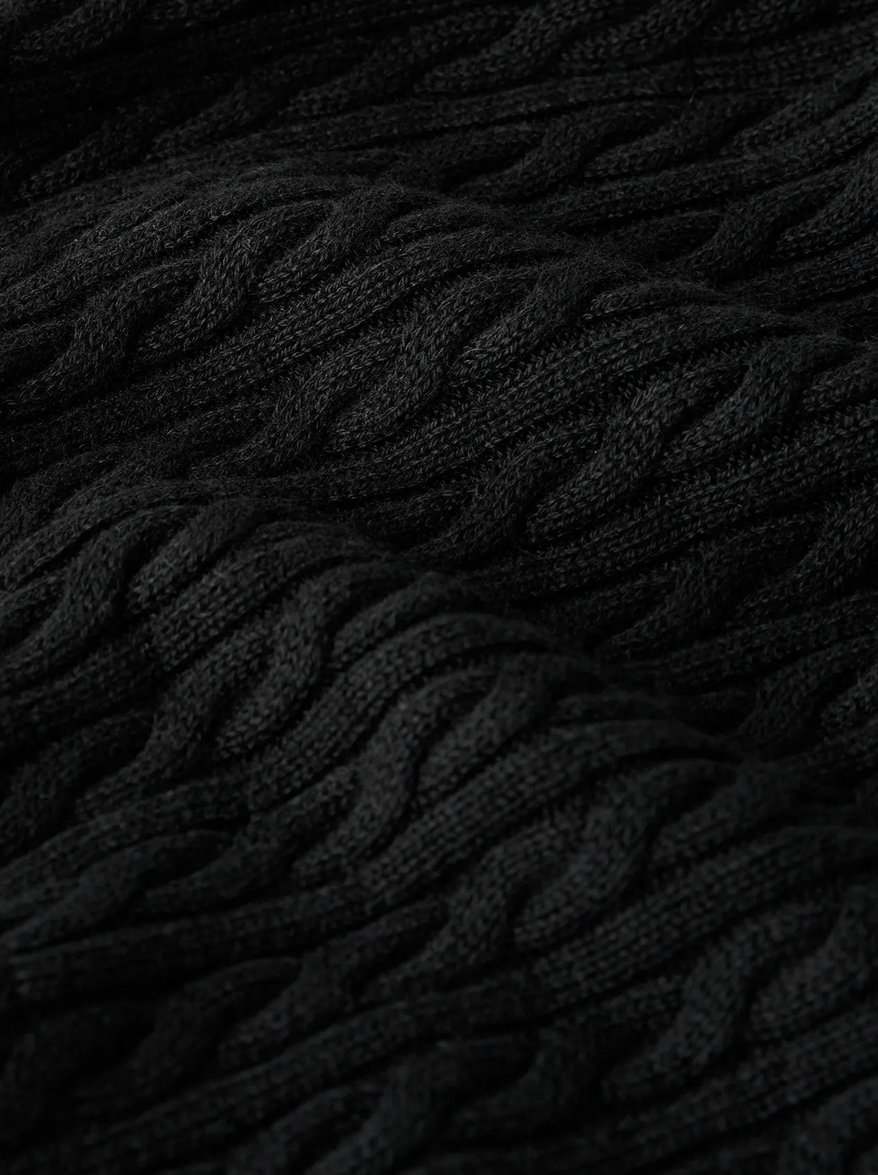 Kleid Fine Knit Cable Knit in Black