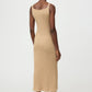 Kleid Fine Knit Cable Knit in Camel