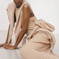 Kleid Fine Knit Cable Knit in Camel