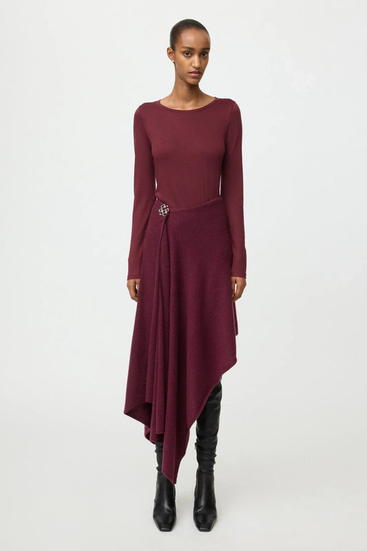 Longsleeve Lightweight Jersey Crewneck in Bordeaux
