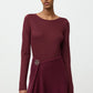 Longsleeve Lightweight Jersey Crewneck in Bordeaux