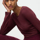 Longsleeve Lightweight Jersey Crewneck in Bordeaux