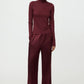 Longsleeve Lightweight Jersey Turtleneck in Bordeaux