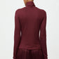 Longsleeve Lightweight Jersey Turtleneck in Bordeaux