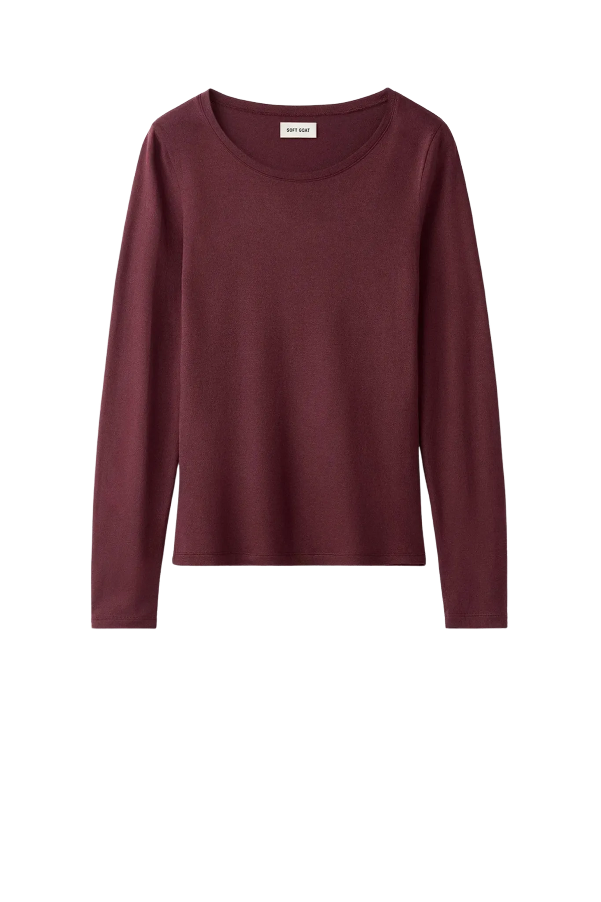 Longsleeve Lightweight Jersey Crewneck in Bordeaux