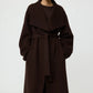 Mantel Long Coat in Mocha