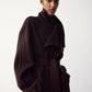 Mantel Long Coat in Mocha