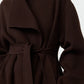Mantel Long Coat in Mocha