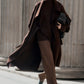 Mantel Long Coat in Mocha