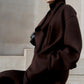 Mantel Long Coat in Mocha