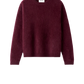 Pullover Brushed Boyfriend Crewneck in Bordeaux