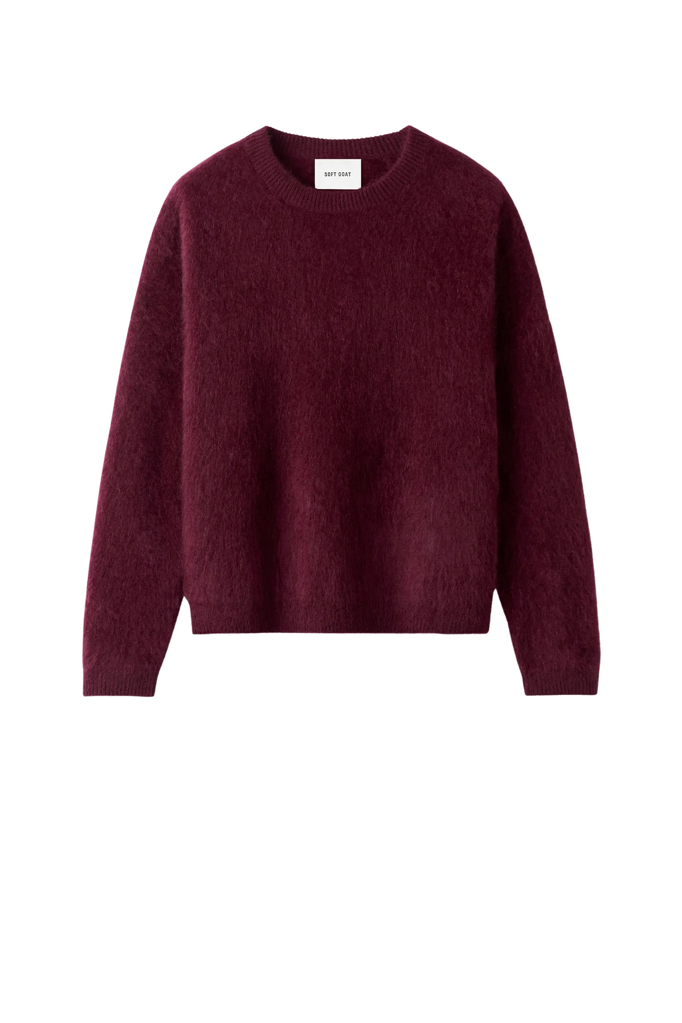Pullover Brushed Boyfriend Crewneck in Bordeaux