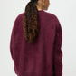 Pullover Brushed Boyfriend Crewneck in Bordeaux
