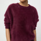 Pullover Brushed Boyfriend Crewneck in Bordeaux