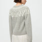 Pullover Brushed Fair isle Crewneck in Greige