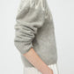 Pullover Brushed Fair isle Crewneck in Greige