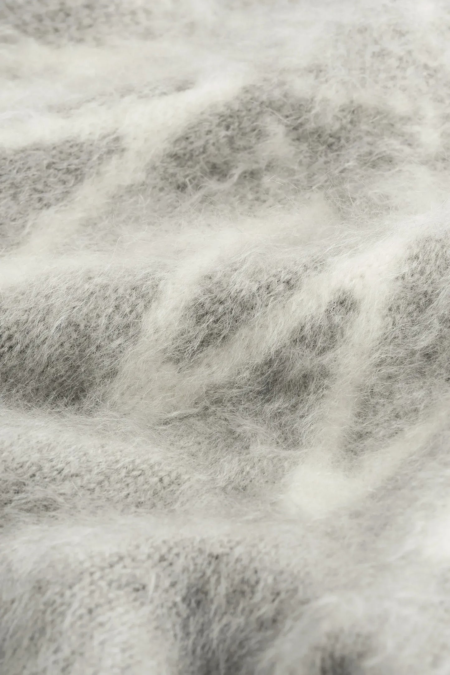 Pullover Brushed Fair isle Crewneck in Greige