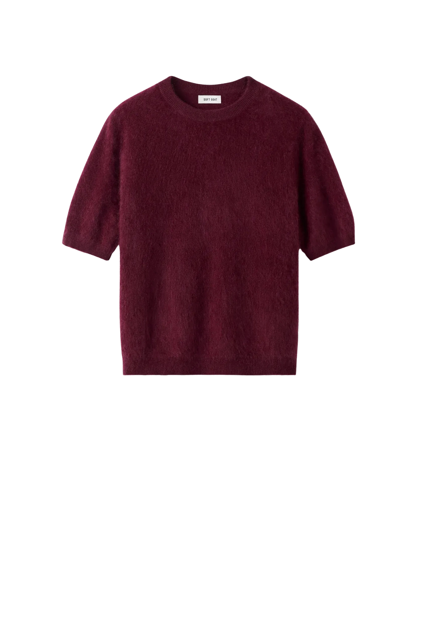 Pullover Brushed Short Sleeve in Bordeaux