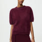 Pullover Brushed Short Sleeve in Bordeaux