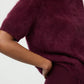 Pullover Brushed Short Sleeve in Bordeaux
