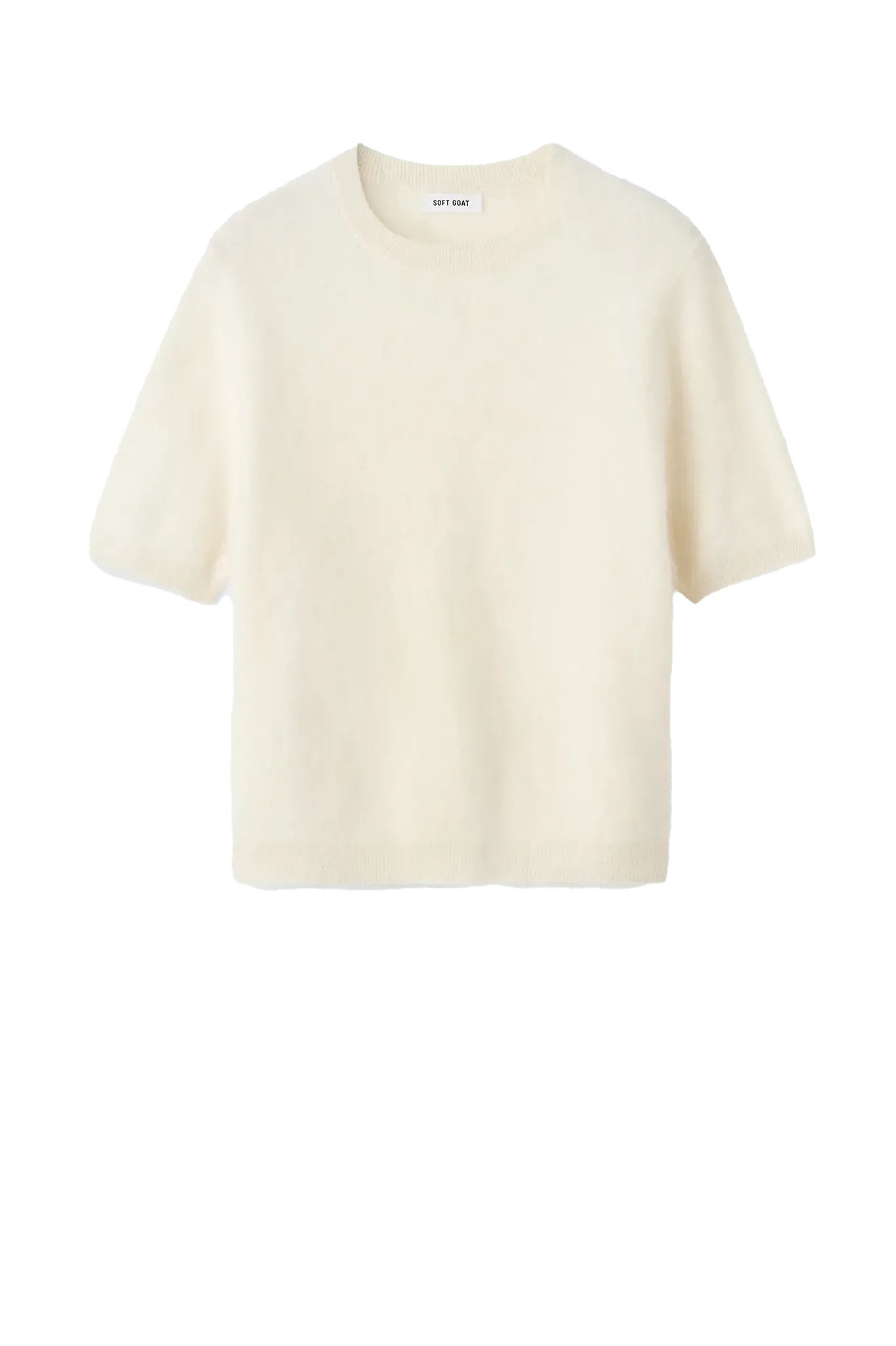 Pullover Brushed Short Sleeve in Featherwhite