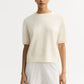 Pullover Brushed Short Sleeve in Featherwhite