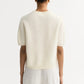 Pullover Brushed Short Sleeve in Featherwhite