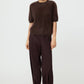 Pullover Brushed Short Sleeve in Mocha