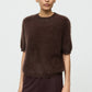 Pullover Brushed Short Sleeve in Mocha