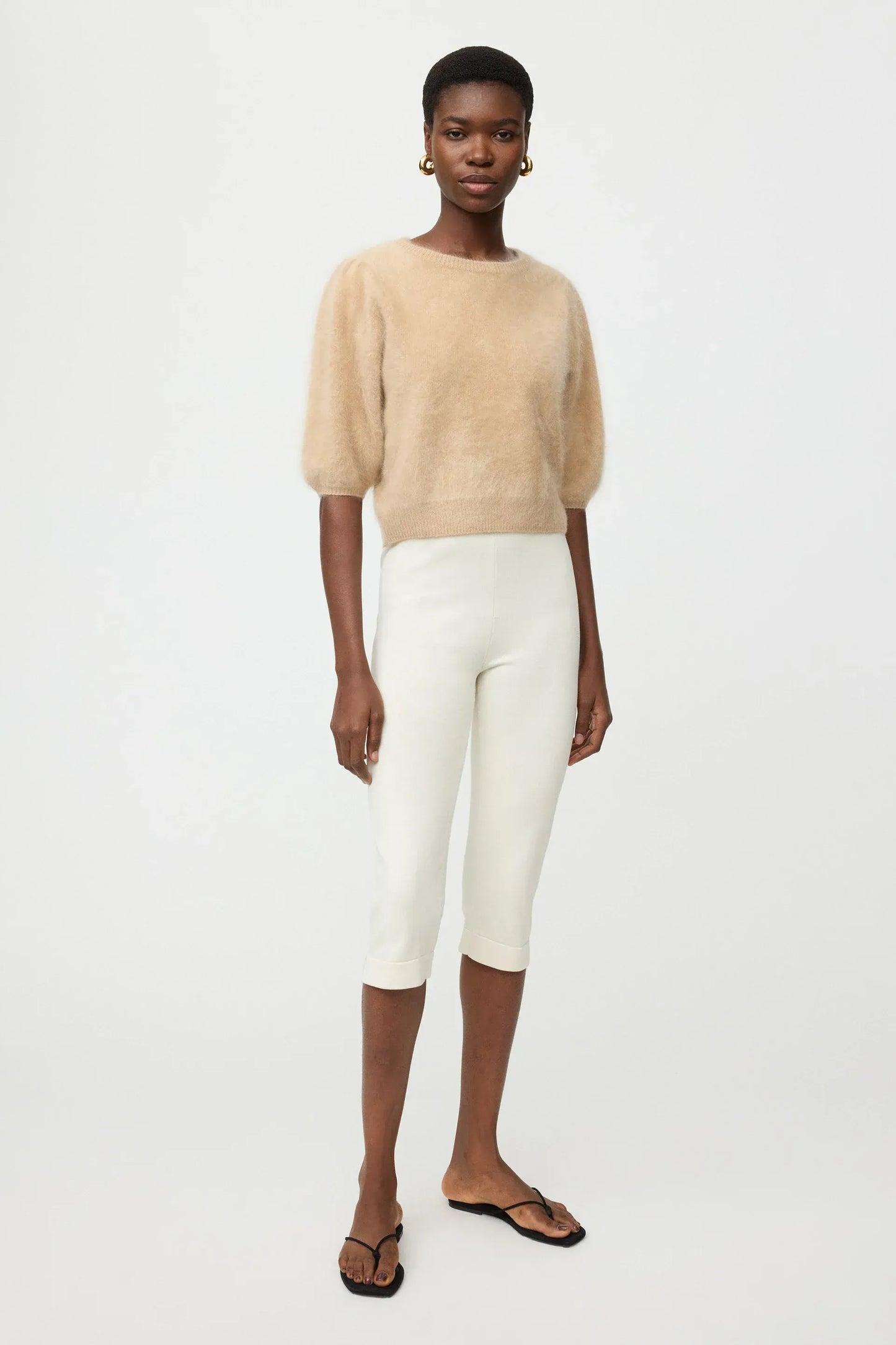 Pullover Brushed Top in Camel