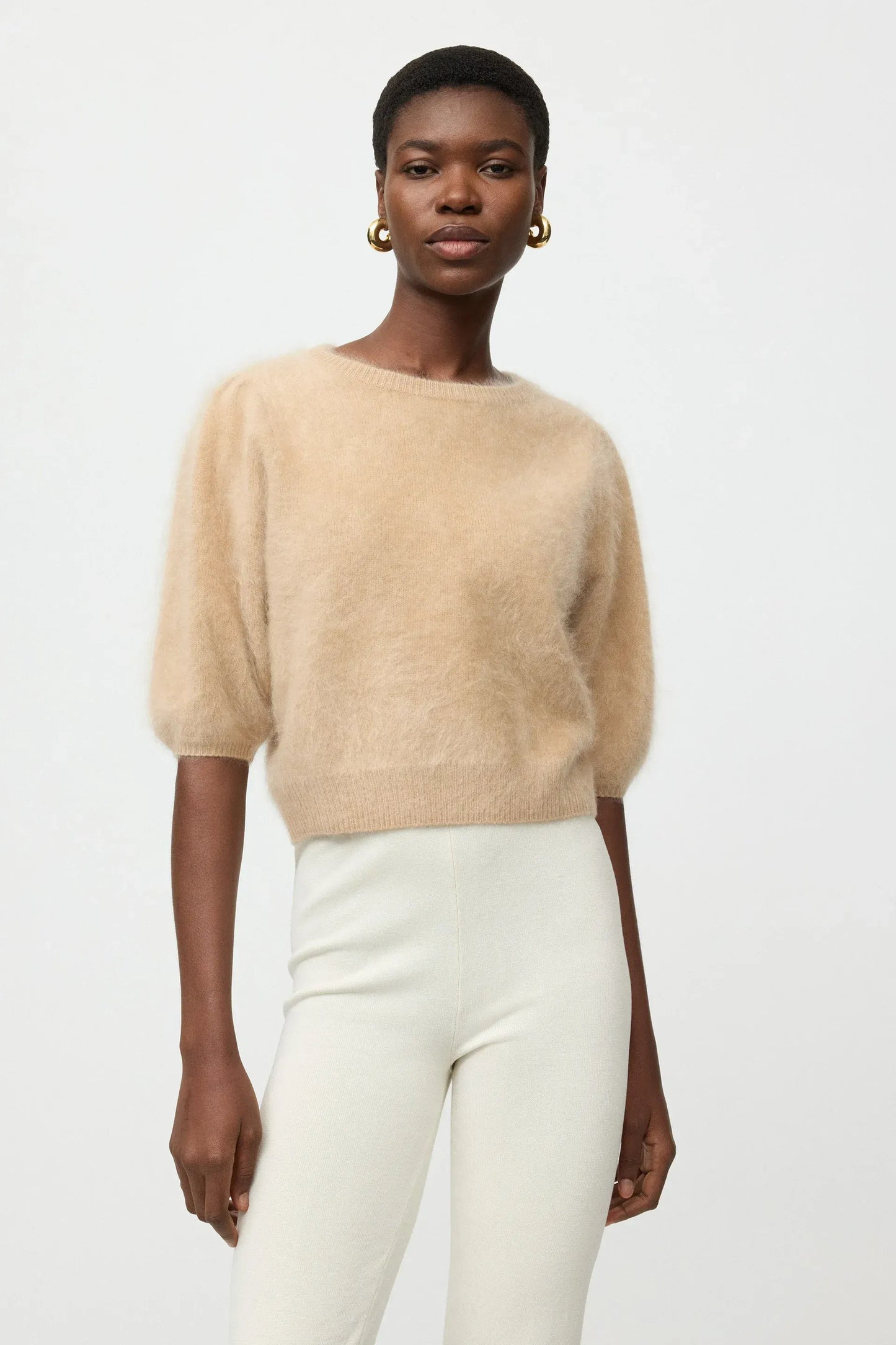 Pullover Brushed Top in Camel