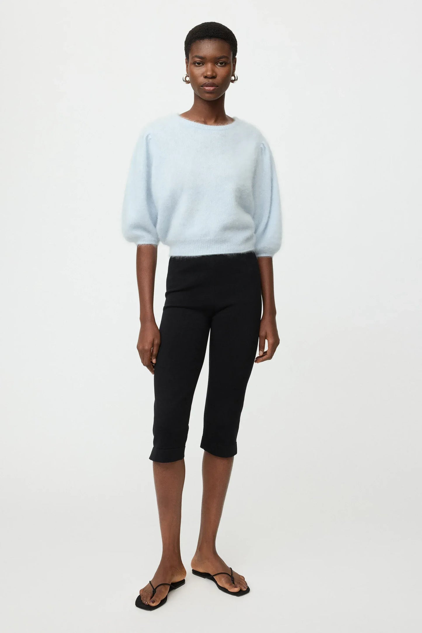 Pullover Brushed Top in Ice Blue