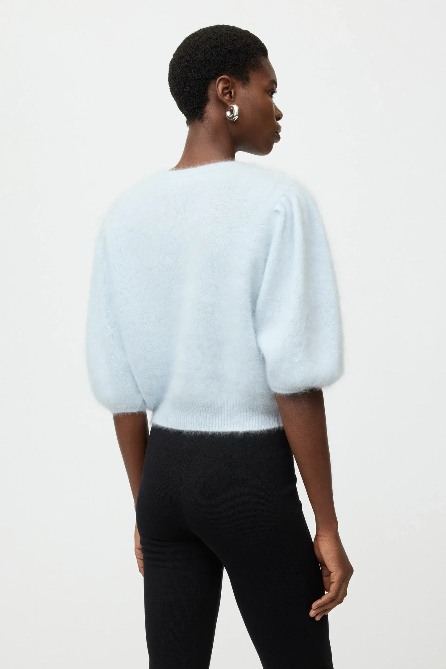 Pullover Brushed Top in Ice Blue