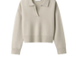 Pullover Relaxed Fit Polo Shirt in Chalk