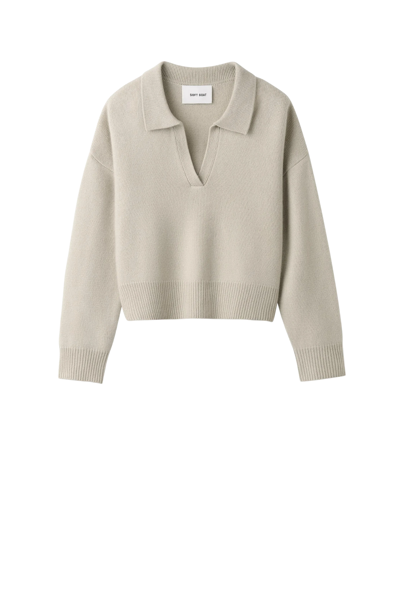 Pullover Relaxed Fit Polo Shirt in Chalk