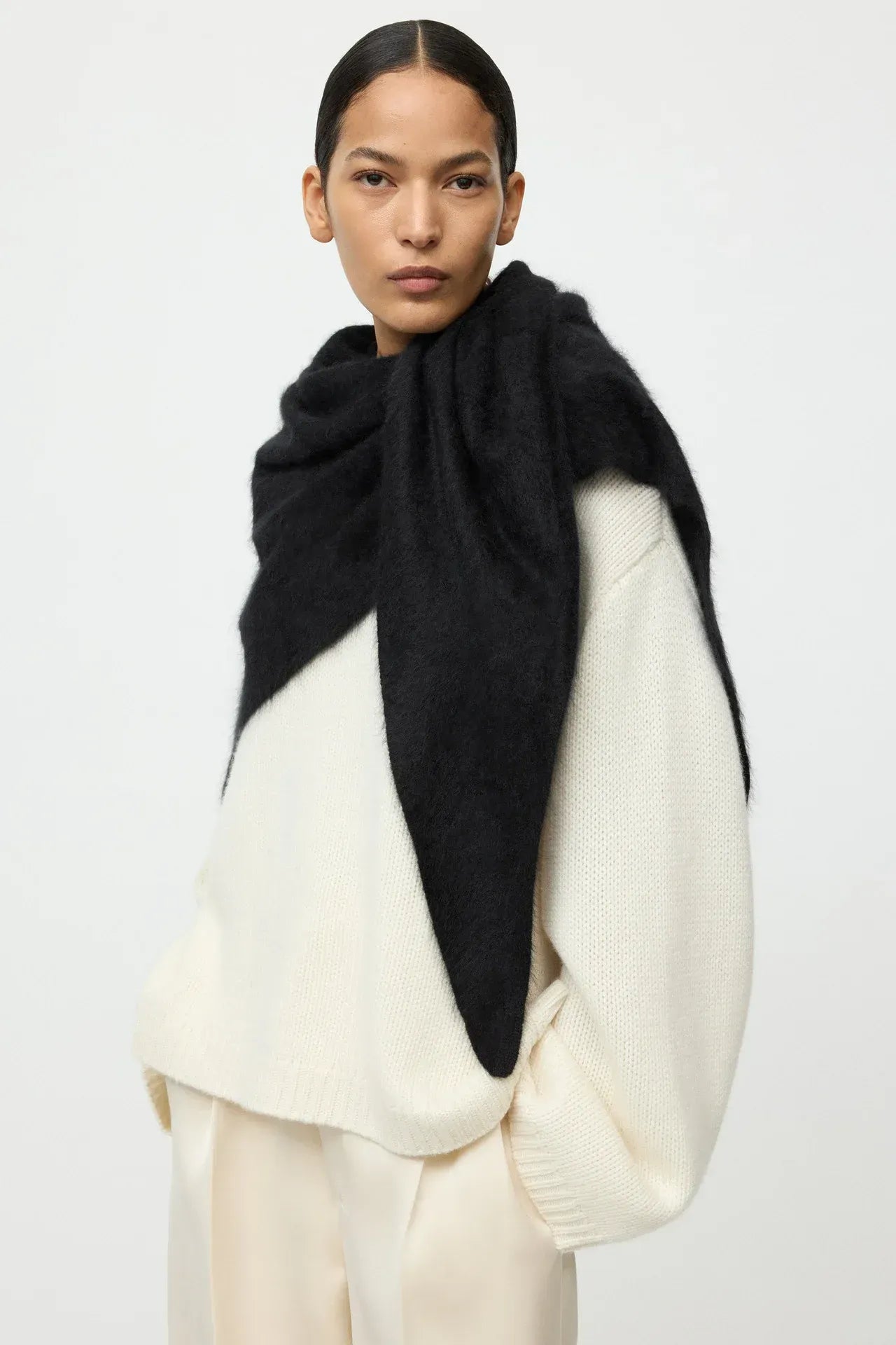 Schal Brushed Scarf in Black